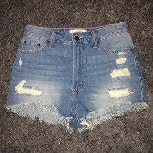Never worn Abercrombie and Fitch Jean shorts